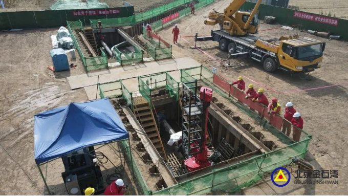港棗線馬堿豎河隱患整治工程φ355雙封雙堵順利完工,！